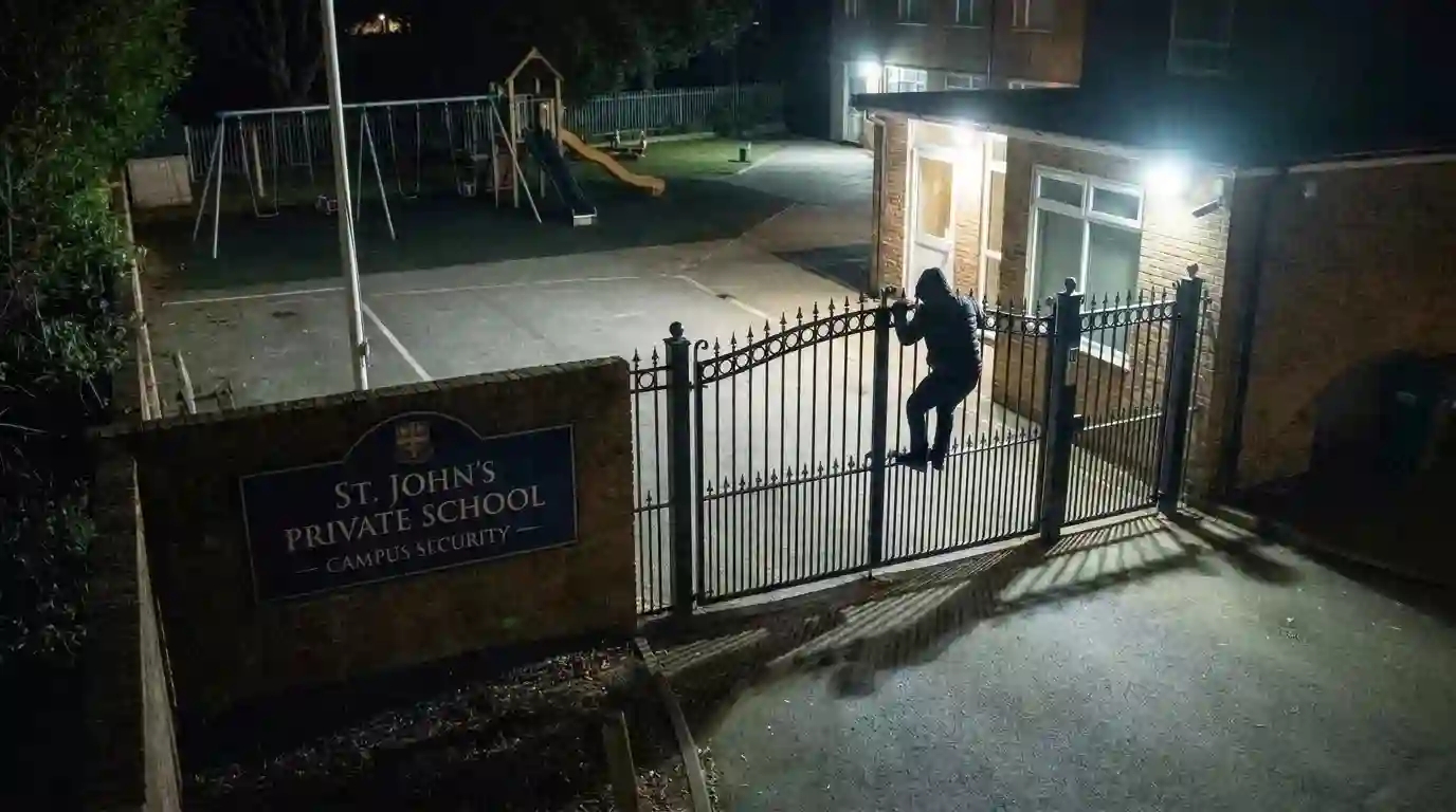 School campus security monitoring children safety